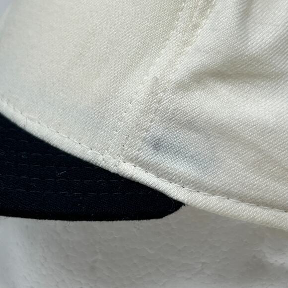 Vintage 90s Florida Marlins Hat Baseball Cap Fitted 7 3/4 White New Era USA Made - Picture 6 of 15